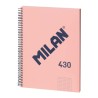 Cuaderno a4 con espiral cuadriculado 5 x 5 mm rosa
