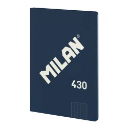 Cuaderno a4 cuadriculado encolado azul marino