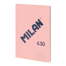 Cuaderno a4 cuadriculado encolado rosa