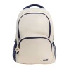 Mochila escolar 4 cremalleras serie 1918 25 l beige y azul marino