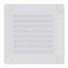 Rejilla ventilación cuadrada con tapones y mosquitera 100x100x7mm abs blanca