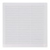 Rejilla ventilación cuadrada con tapones y mosquitera 250x250x7mm abs blanca