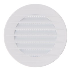 Rejilla ventilación redonda empotrable con mosquitera ø70mm abs blanca