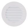 Rejilla ventilación redonda empotrable con mosquitera ø70mm abs blanca