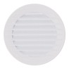 Rejilla ventilación redonda empotrable con mosquitera ø90mm abs blanca