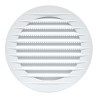 Rejilla ventilación redonda empotrable con mosquitera ø100mm abs blanca