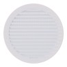 Rejilla ventilación redonda empotrable con mosquitera ø150mm abs blanca