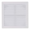 Rejilla ventilación cuadrada empotrable ajustable ø 80-150 con mosquitera 170x170x11,5mm abs blanca