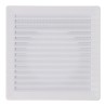 Rejilla ventilación cuadrada empotrable ø 100mm con mosquitera 170x170x10mm abs blanca