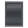 Rejilla ventilacíón rectangular empotrable con mosquitera abs 135x205mm gris