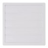 Rejilla ventilación cuadrada empotrable con lamas móviles 170x170mm enclavamiento ø120mm abs blanca