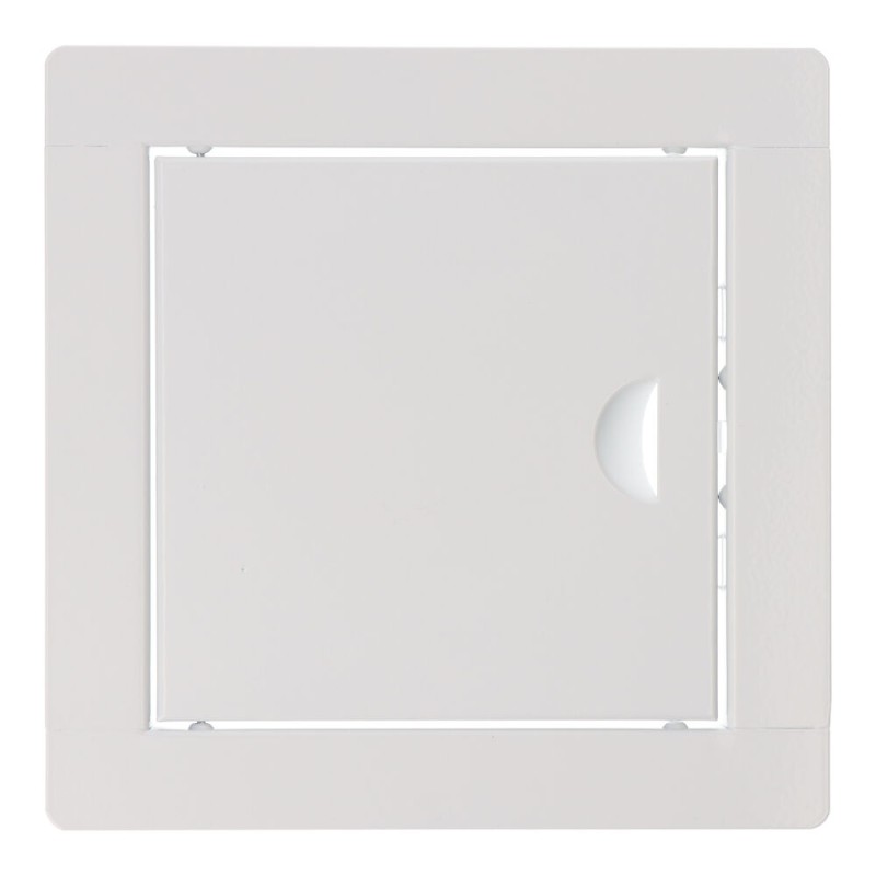 Tapa de registro cuadrada empotrable acero 15x15cm blanca