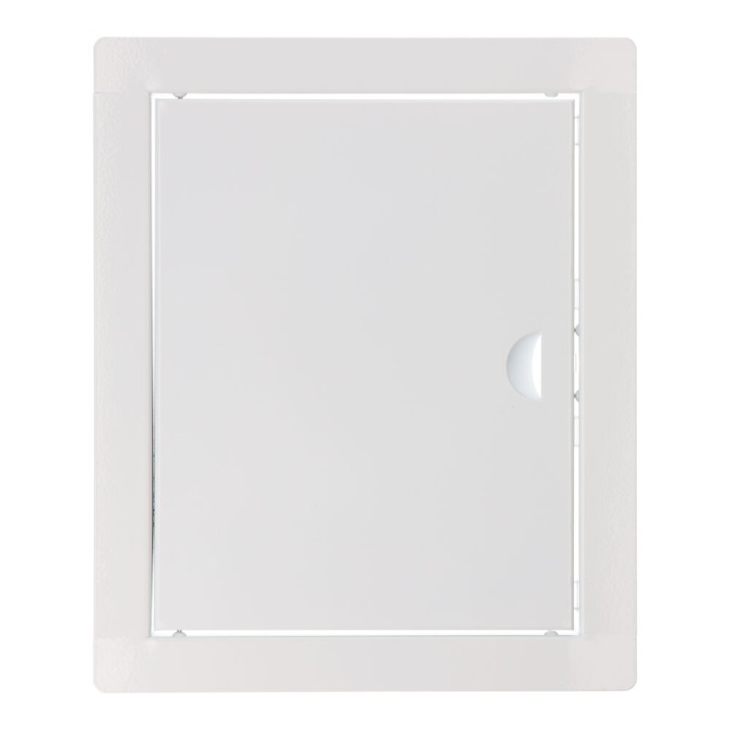 Tapa de registro rectangular empotrable acero 20x25cm blanca