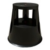 Taburete estable movil, negro