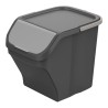 Cubo stack´n sort gris con tapa color gris 30 x 40 x 34 cm 25 l
