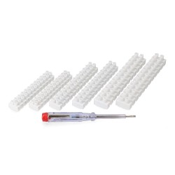 Kit bricolaje eléctrico destornillador + regletas de conexión