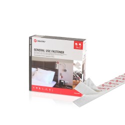 Cinta de gancho y bucle adhesiva blanca 20 mm x 25 m