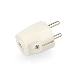 Clavija tipo f 4,8mm 10/16a t/tl blanca (envasada)