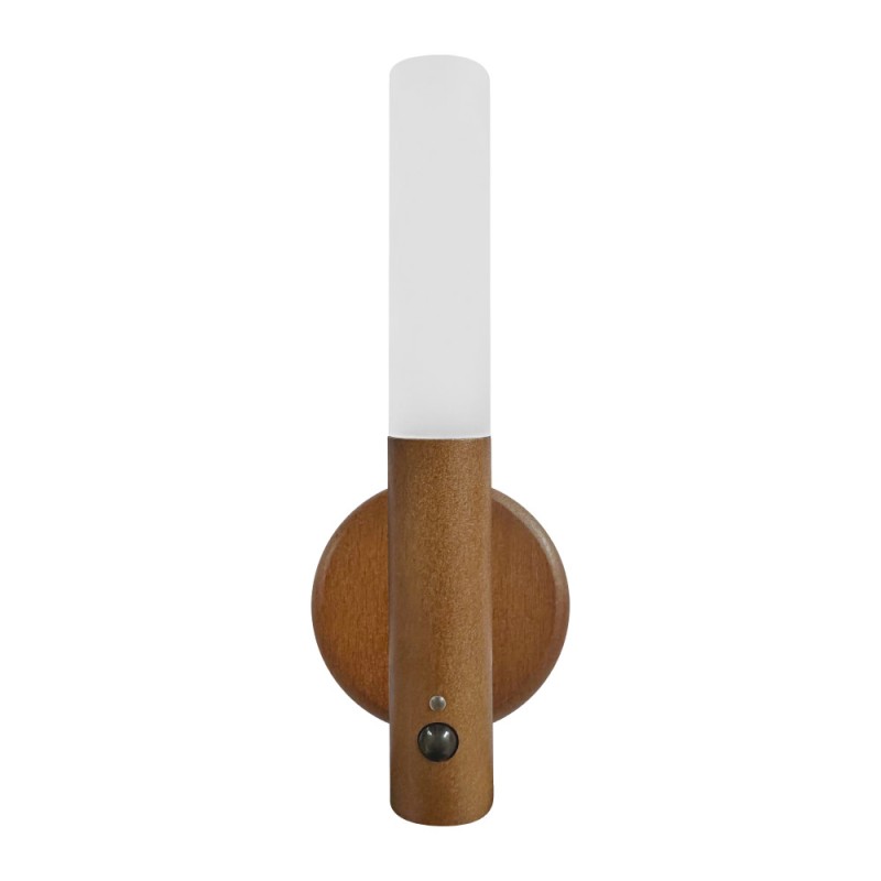 Lámpara de pared recargable led 1w 60 lm 3.000 k con sensor movimiento