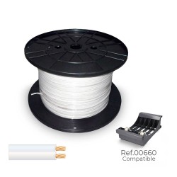 Cable paralelo 48v 2 x 0,75 mm blanco 500 m. (bobina mediana)