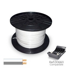 Cable paralelo 48v 2 x 0,75 mm blanco/gris 500 m. (bobina mediana)