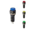 Pulsador base hexagonal 1a 250v, colores surtidos