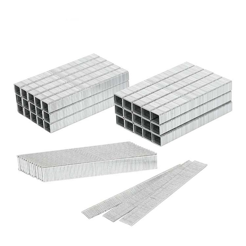 Grapas variadas, 20ga t50 10 mm, 12mm + clavos 18ga f 15 mm, 7500 uds
