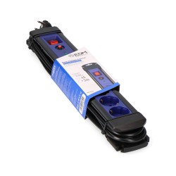 Prolongador con 6 tomas con protector + interruptor 3m.
