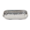 Bandeja metálica, magnética, rectangular, 238 x 137 x 40 mm