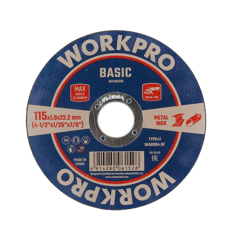 Disco corte metal / t41 ø115 x 1,0 x 22,2 mm