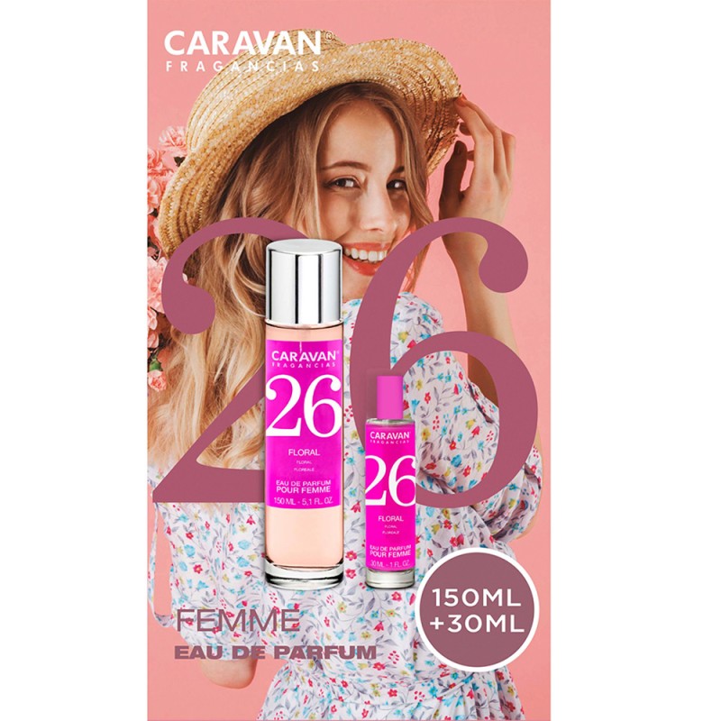 Estuche eau de parfum caravan n 26, 150 + 30 ml señora