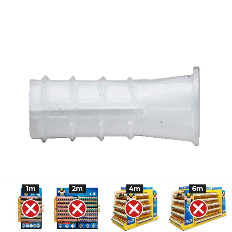 Taco de plástico tipo b ø 6 mm, caja 500 uds