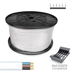 Manguera plana 3 x 1,50 mm blanca, 200 m. (bobina grande)