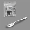 Tenedor degustación 10 cm reutilizable color plata, 24 uds