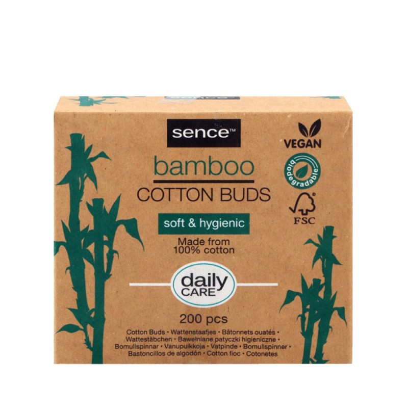 Bastoncillos bambú, 200 uds