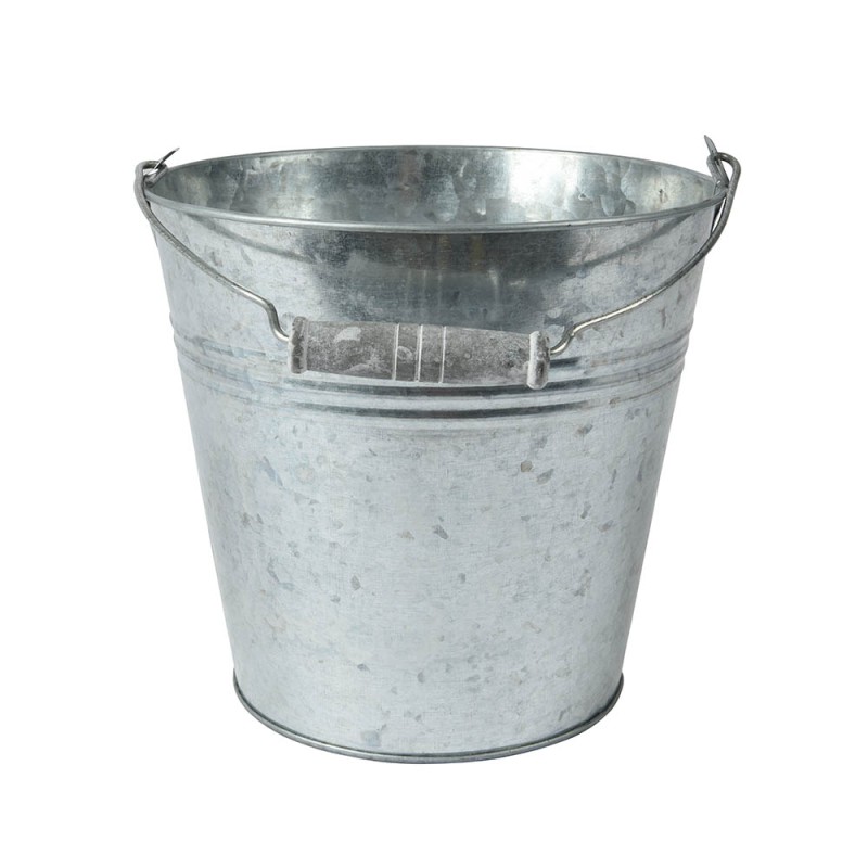 Cubo de zinc, para exterior ø18 x 17 cm