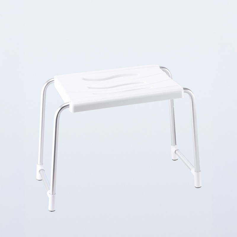 Taburete de baño, blanco, 50 x 24 cm