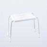 Taburete de baño, blanco, 50 x 24 cm