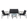 Conjunto jardin 4 piezas metal antracita