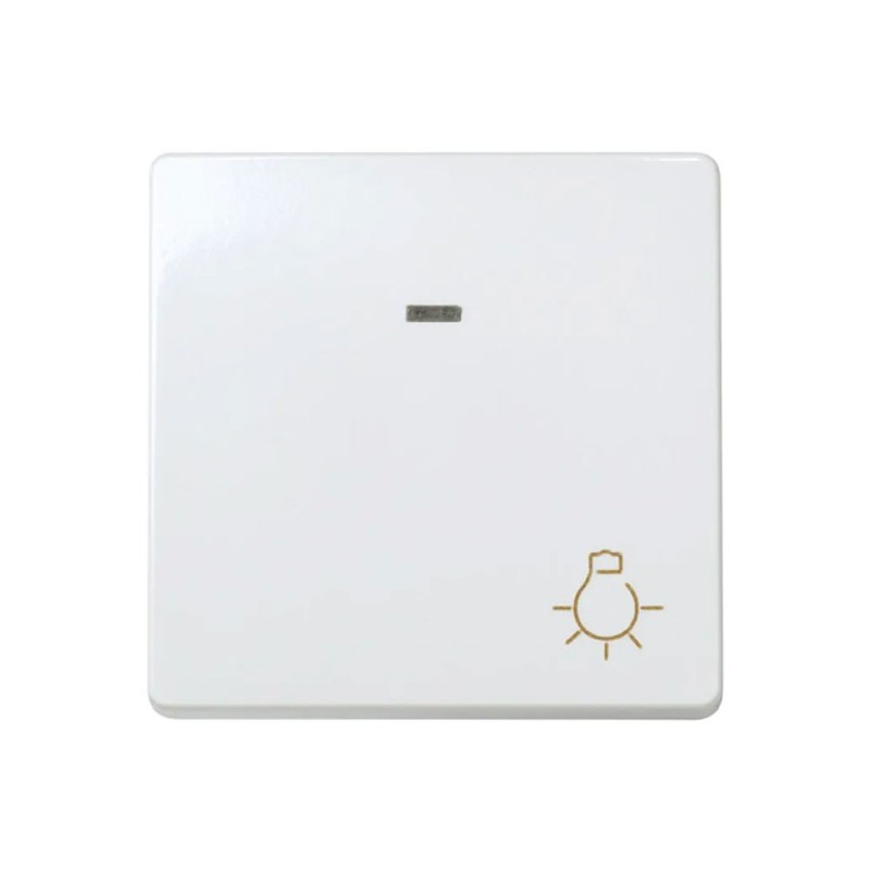 Pulsador ancho luminoso serie 27 blanco