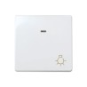Pulsador ancho luminoso serie 27 blanco