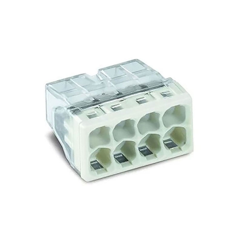 Conector rapido 8 vias, ø maximo 2,5 mm, transparente / verde gris