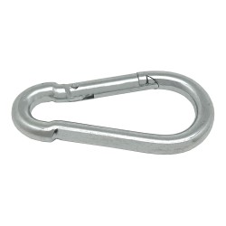 Mosquetón bombero sin seguro, msq01, acero galvanizado, 9 x 90 mm