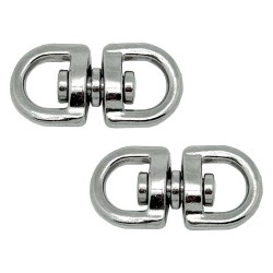 Anilla giratoria ap12, acero níquelado, 16 mm, 5/8". 2 unidades