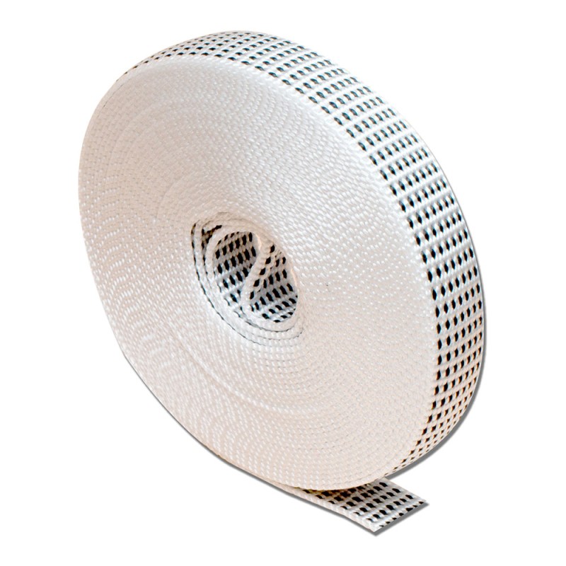 Cinta persiana pr26, blanco con moteado negro, 14 mm x 6 m