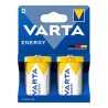 Pila alkalina energy d, 1,5v (blister 2 uds) ø34,2 x 61,5 mm