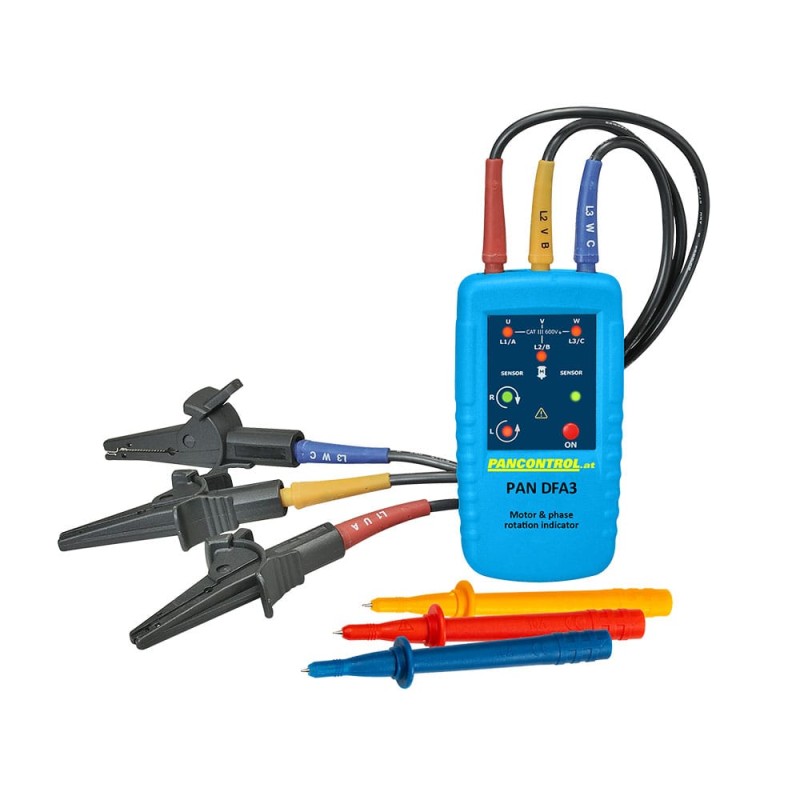 Indicador de dirección de motor y campo rotativo