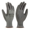 Guantes poliéster gris con recubrimiento de poliuretano gris en388, talla 8