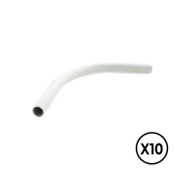 Curva rigida pvc ø 25 mm, gris, 10 unidades