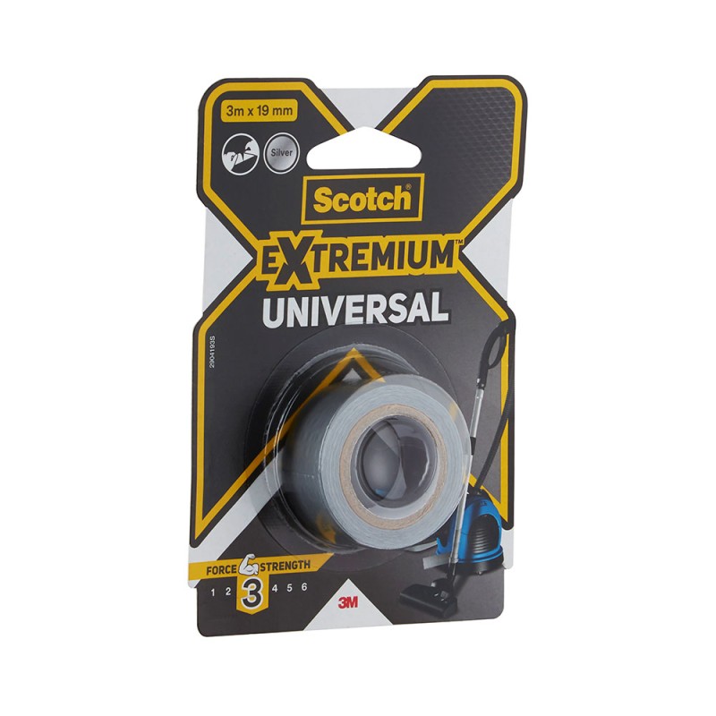 Cinta americana extremium 3, universal, gris 19 mm x 3 m